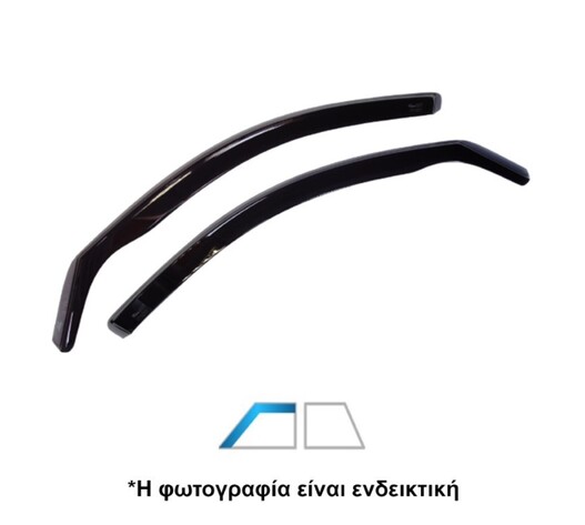 ΑΝΕΜΟΘΡΑΥΣΤΕΣ ΓΙΑ IVECO DAILY / RENAULT MASTER / OPEL MOO / NISSAN INTERSTAR 2000 ΚΟΝΤΟ ΖΕΥΓΑΡΙ ΑΠΟ ΕΥΚΑΜΠΤΟ ΦΙΜΕ ΠΛΑΣΤΙΚΟ HEKO - 2 ΤΕΜ.