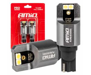 Amio - ΛΑΜΠΕΣ T15 W16W 12/24V 6.000K 4xSMD LED FULL CAN-BUS ΛΕΥΚΟ 3030 PRO SERIES - 2 ΤΕΜ. (03581/AM)