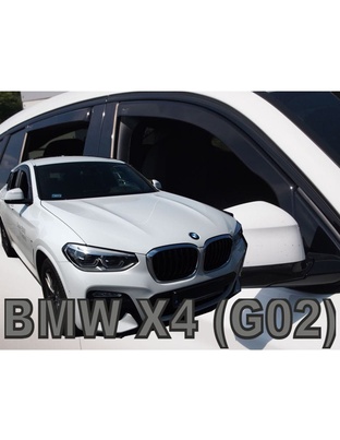ΑΝΕΜΟΘΡΑΥΣΤΕΣ ΓΙΑ BMW X4 G02 5D 2018+ ΣΕΤ ΑΥΤΟΚΙΝΗΤΟΥ ΑΠΟ ΕΥΚΑΜΠΤΟ ΦΙΜΕ ΠΛΑΣΤΙΚΟ HEKO - 4 ΤΕΜ.