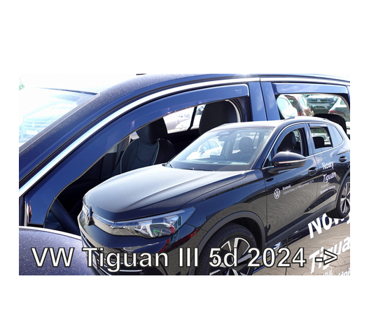 ΑΝΕΜΟΘΡΑΥΣΤΕΣ ΓΙΑ VW TIGUAN 5D 2022+ ΣΕΤ ΑΥΤΟΚΙΝΗΤΟΥ ΑΠΟ ΕΥΚΑΜΠΤΟ ΦΙΜΕ ΠΛΑΣΤΙΚΟ HEKO - 4 ΤΕΜ.