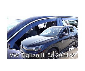 ΑΝΕΜΟΘΡΑΥΣΤΕΣ ΓΙΑ VW TIGUAN 5D 2022+ ΣΕΤ ΑΥΤΟΚΙΝΗΤΟΥ ΑΠΟ ΕΥΚΑΜΠΤΟ ΦΙΜΕ ΠΛΑΣΤΙΚΟ HEKO - 4 ΤΕΜ.