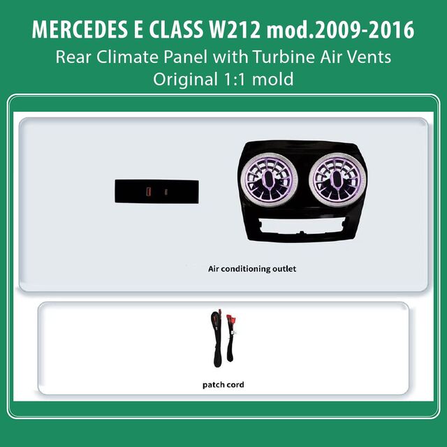 DIQ AMBIENT MERCEDES E (W212) BW212RCP (Digital iQ Ambient Light for Mercedes E (W212) mod. 2009-2016 Rear Climate Panel)