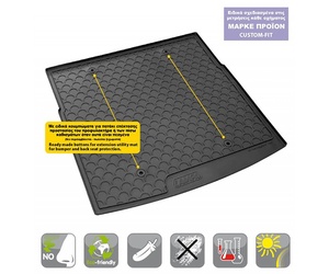 DACIA DUSTER 02/2018+  ΠΑΤΑΚΙ ΣΚΑΦΗ ΠΟΡΤ ΜΠΑΓΚΑΖ SUMISURA TRUNK MAT ΑΠΟ ΑΟΣΜΟ, ΜΗ ΤΟΞΙΚΟ, ΟΙΚΟΛΟΓΙΚΟ ΚΑΙ ΑΝΑΚΥΚΛΩΣΙΜΟ ΣΥΝΘΕΤΙΚΟ ΛΑΣΤΙΧΟ ΣΕ ΜΑΥΡΟ ΧΡΩΜΑ ΜΕ ΥΠΟΔΟΧΗ ΓΙΑ ΠΡΟΕΚΤΑΣΗ L2519.8 - L2519.9 LAMPA - 1 ΤΕΜ.
