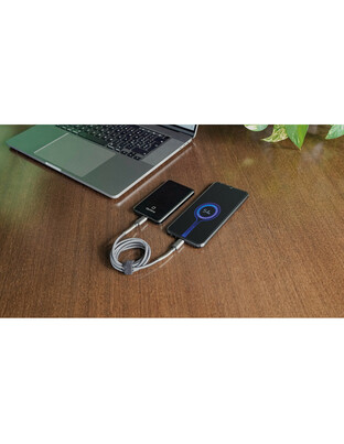 Μαγνητικός, Φορητός Φορτιστής - Power bank Mag Power 5000 της σειράς Optiline για Ασύρματη και Ενσύρματη  φόρτιση συσκευών με θύρα USB Type C 15W και MagSafe τεχνολογία