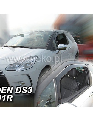 ΑΝΕΜΟΘΡΑΥΣΤΕΣ ΓΙΑ CITROEN DS3 3D 2010-2019 ΖΕΥΓΑΡΙ ΑΠΟ ΕΥΚΑΜΠΤΟ ΦΙΜΕ ΠΛΑΣΤΙΚΟ HEKO - 2 ΤΕΜ.