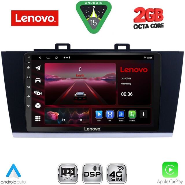 LENOVO LVF 5668_CPA (9inc) MULTIMEDIA TABLET for SUBARU LEGACY – OUTBACK mod. 2014-2019