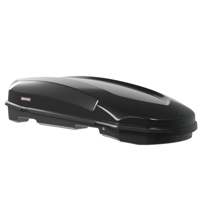 Menabo - Μπαγκαζιέρα Οροφής Satellite 600 Duo Black με T-track σε Μαύρο Γυαλιστερό Χρώμα από ABS Πλαστικό με Διαστάσεις 197,6x94,1x46,7 cm - 1 Τεμ. (14280/MB)