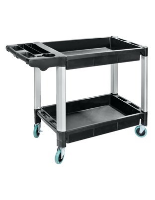 ΤΡΟΛΕΙ ΕΡΓΑΛΕΙΩΝ (TROLLEY) 2 ΕΠΙΠΕΔΩΝ ΜΕ 4 ΡΟΔΕΣ ΠΛΑΣΤΙΚΟ(PP)/ ΑΛΟΥΜΙΝΙΟ ΓΙΑ ΑΠΟΘΗΚΕΥΣΗ ΚΑΙ ΜΕΤΑΦΟΡΑ