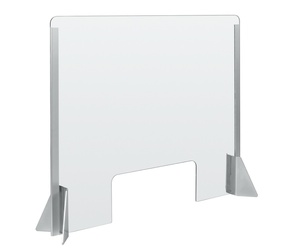 ΠΡΟΣΤΑΤΕΥΤΙΚΟ ΔΙΑΧΩΡΙΣΤΙΚΟ ΤΖΑΜΙ PLEXIGLASS 3mm 66x56cm ΜΕ ΤΡΥΠΑ ΚΑΙ ΒΑΣΕΙΣ ΣΤΗΡΙΞΗΣ ΑΛΟΥΜΙΝΙΟΥ