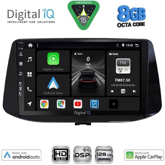 DIGITAL IQ BXF 18233_CPAA (9inc) MULTIMEDIA TABLET for HYUNDAI i30 mod. 2018-2025