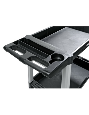 ΤΡΟΛΕΙ ΕΡΓΑΛΕΙΩΝ (TROLLEY) 2 ΕΠΙΠΕΔΩΝ ΜΕ 4 ΡΟΔΕΣ ΠΛΑΣΤΙΚΟ(PP)/ ΑΛΟΥΜΙΝΙΟ ΓΙΑ ΑΠΟΘΗΚΕΥΣΗ ΚΑΙ ΜΕΤΑΦΟΡΑ