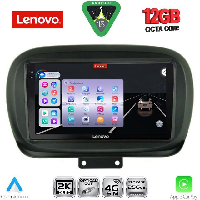 LENOVO SSZ 12134_CPA (9inc) MULTIMEDIA TABLET for FIAT 500Χ mod. 2014-2024
