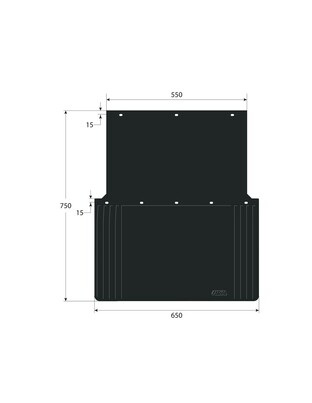 ΛΑΣΠΩΤΗΡΕΣ ΦΟΡΤΗΓΟΥ PVC ΜΑΥΡΟΙ ΜΕ ΕΓΚΡΙΣΗ 650x750x550mm LAMPA - 2 ΤΕΜ.