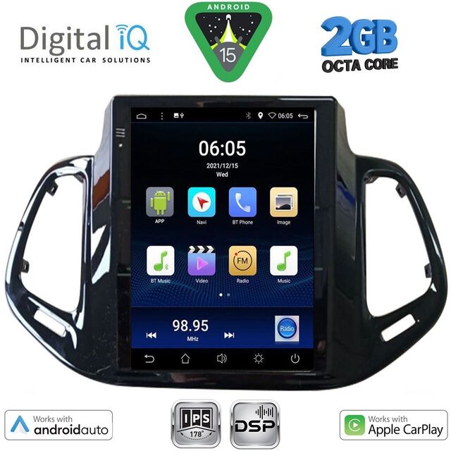 DIGITAL IQ BXF 5878_CPAA TESLA STYLE for JEEP COMPASS mod. 2017-2021