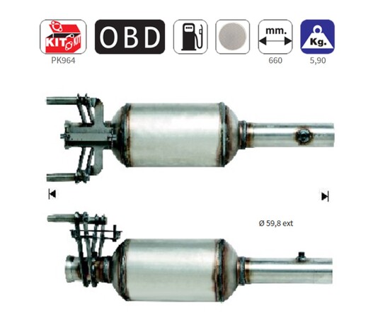 ΦΙΛΤΡΟ DPF ΚΟΡΔΙΕΡΙΤΗ MERCEDES SPRINTER 209/211/213/215/309/311/313/315/411/509/511/515 2.1TD CDI 2148cc 2006-2010