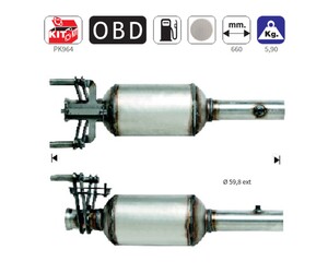 ΦΙΛΤΡΟ DPF ΚΟΡΔΙΕΡΙΤΗ MERCEDES SPRINTER 209/211/213/215/309/311/313/315/411/509/511/515 2.1TD CDI 2148cc 2006-2010