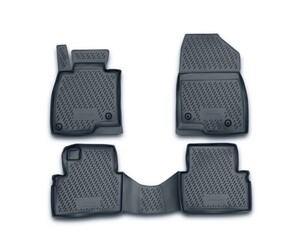 ΠΑΤΑΚΙΑ ΣΕ ΣΚΑΦΗ TPE ΛΑΣΤΙΧΟ ΓΙΑ MAZDA 3 5D 01/2014-2019  ΣΕ ΑΝΘΡΑΚΙ ΣΚΟΥΡΟ ΓΚΡΙ ΧΡΩΜΑ NOVLINE - 4 ΤΕΜ.