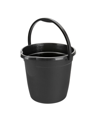 ΚΟΥΒΑΣ ΠΛΑΣΤΙΚΟΣ ΜΕ ΧΕΡΟΥΛΙ BUCKY 10L ΜΑΥΡΟΣ LAMPA - 1 ΤΕΜ.
