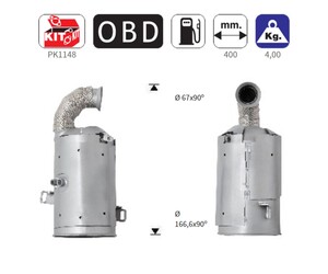 ΚΑΤΑΛΥΤΗΣ DIESEL CITROEN C3, DS3 / PEUGEOT 206+, 207, 208, 2008 1.4TD HDI DPF 1398cc 8HP-8HR-8HZ 2010-2015
