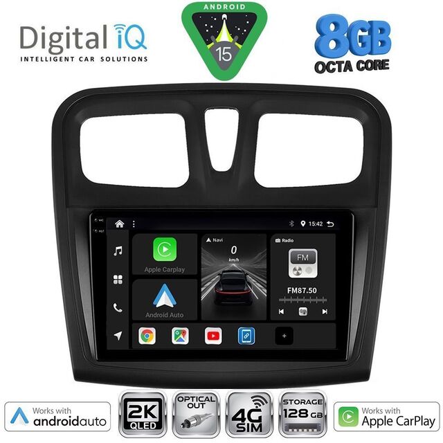 DIGITAL IQ BXK 20108SQ_CPAA (9inc) MULTIMEDIA TABLET for DACIA LOGAN – SANDERO mod. 2012-2019
