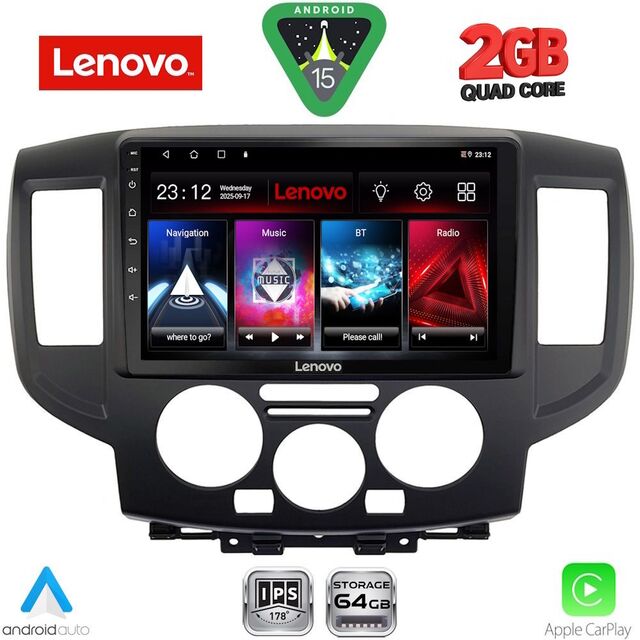 LENOVO LVD 2458BL_CPA (9inc) MULTIMEDIA TABLET for NISSAN NV 200 mod. 2009-2020 (BLACK)