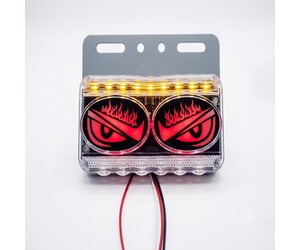 ΠΛΕΥΡΙΚΑ ΦΩΤΑ DEVIL EYE ΚΟΚΚΙΝΑ ΜΑΤΙΑ 4TMX  24V  W19514R