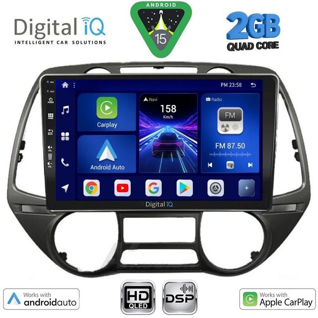 DIGITAL IQ BXC 3226_CPAA (9inc) MULTIMEDIA TABLET for HYUNDAI i20 mod. 2008-2014