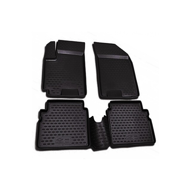 ΠΑΤΑΚΙΑ ΣΕ ΣΚΑΦΗ TPE ΛΑΣΤΙΧΟ ΓΙΑ CHEVROLET AVEO 5D 2012-2015  ΣΕ ΜΑΥΡΟ ΧΡΩΜΑ NOVLINE - 4 ΤΕΜ.
