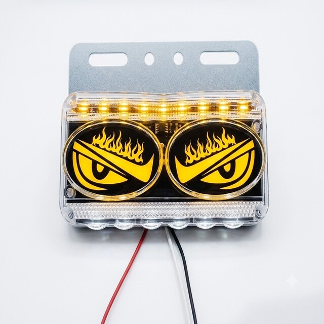 ΠΛΕΥΡΙΚΑ ΦΩΤΑ DEVIL EYE ΚΙΤΡΙΝΑ ΜΑΤΙΑ 4TMX  24V  W19514Υ