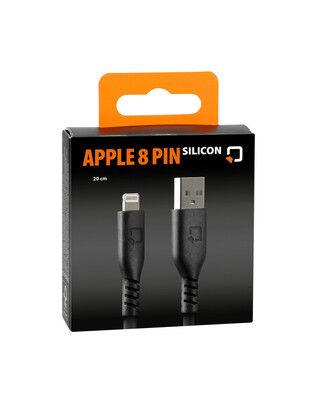 Καλώδιο USB Type A σε Apple Lightning 8 Pin 3000mA/18W της σειράς Optiline για Φόρτιση, Συγχρονισμό και Μεταφορά Δεδομένων Κινητού και Ηλεκτρονικών Συσκευών με επένδυση από σιλικόνη και μήκος 20 cm