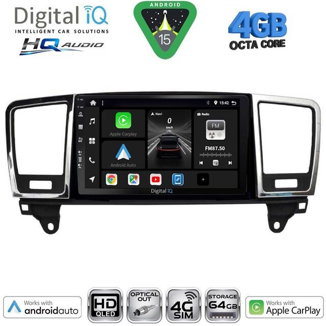 DIGITAL IQ BXK 19415_CPAA (9inc) MULTIMEDIA TABLET for MERCEDES ML (W166) – GL (X166) mod. 2011-2019