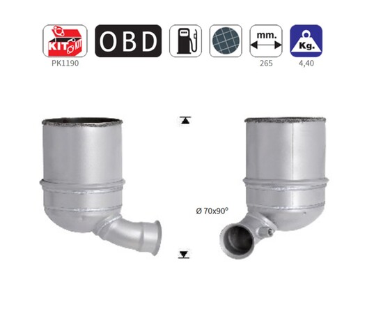 ΦΙΛΤΡΟ DPF ΣΙΛΙΚΟΝΟΥΧΟ ΚΑΡΒΙΔΙΟ SIC CITROEN C3, DS3 / PEUGEOT 206+, 207, 208, 2008 1.4TD HDI 1398cc 8HP-8HR-8HZ 2009-2016