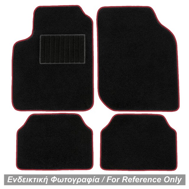 ΠΑΤΑΚΙΑ ΜΟΚΕΤΑ ΓΙΑ HYUNDAI ATOS 1998+ / ATOS PRIME 2001+ (ΜΑΥΡΟ ΜΕ ΚΟΚΚΙΝΟ ΡΕΛΙ) - 4 ΤΕΜ.