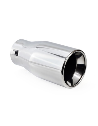 Amio - Άκρο Εξάτμισης MT-018 Στρογγυλό Inox για Απολήξεις 50-65mm από Ανοξείδωτο Χάλυβα για Βελτίωση Εμφάνισης και Ήχου Αυτοκινήτου - 1 τεμ. (01318/AM)