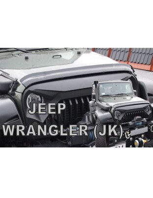 ΑΝΕΜΟΘΡΑΥΣΤΗΣ ΚΑΠΩ ΑΥΤΟΚΙΝΗΤΟΥ ΓΙΑ JEEP WRANGLER 2007-2018 ΑΠΟ ΕΥΚΑΜΠΤΟ ΦΙΜΕ ΠΛΑΣΤΙΚΟ HEKO - 1 ΤΕΜ.
