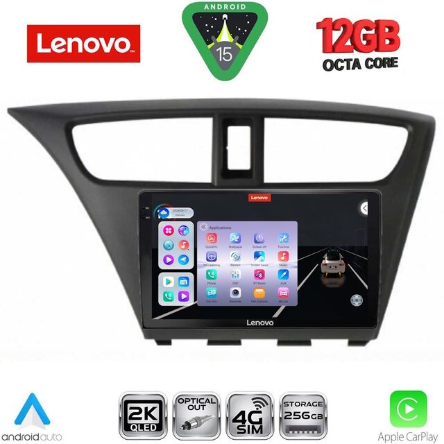 LENOVO SSZ 12190_CPA (9inc) MULTIMEDIA TABLET for HONDA CIVIC  mod. 2012-2016
