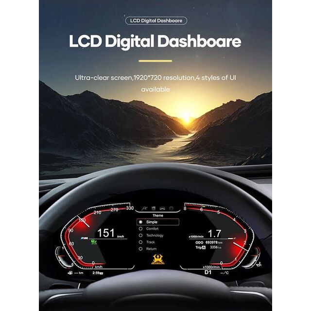 DIGITAL IQ DGU 945_IC (11in) BMW Z4 E89 mod. 2009-2016 DIGITAL DASHBOARD