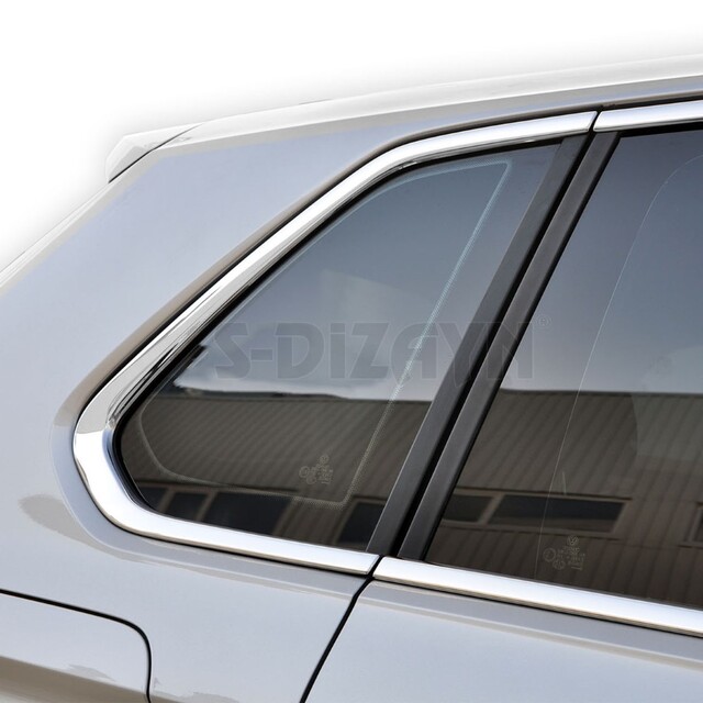 TRIM  ΠΑΡΑΘΥΡΩΝ (ΑΥΤΟΚΟΛΛΗΤΑ/ΧΡΩΜΙΟ) - 12 ΤΕΜ. ΓΙΑ VW TIGUAN 5D 2016+
