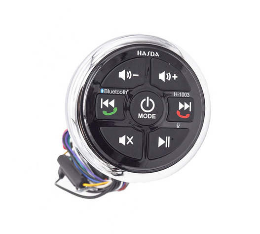 HASDA H-1003 ΑΔΙΑΒΡΟΧΟ ΣΤΡΟΓΓΥΛΟ ΜΑΥΡΟ BLUETOOTH CONTROLLER - A2DP