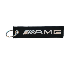Υφασμάτινο μπρελόκ με άσπρα γράμματα - AMG
