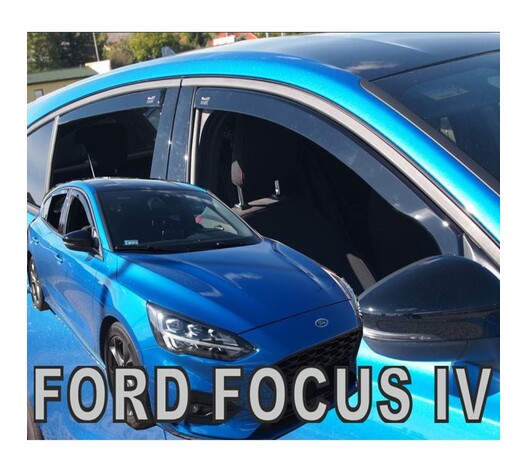 ΑΝΕΜΟΘΡΑΥΣΤΕΣ ΓΙΑ FORD FOCUS MK4 5D HB 2018+ ΣΕΤ ΑΥΤΟΚΙΝΗΤΟΥ ΑΠΟ ΕΥΚΑΜΠΤΟ ΦΙΜΕ ΠΛΑΣΤΙΚΟ HEKO - 4 ΤΕΜ.