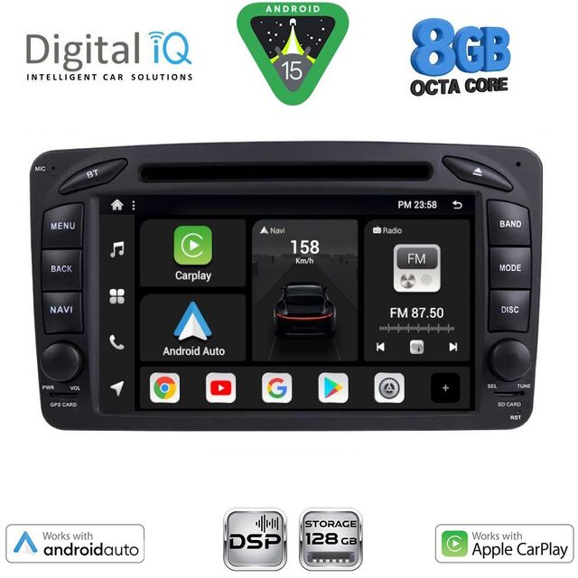 DIGITAL IQ BXF 771_CPAA (7'' DVD) MULTIMEDIA SYSTEM for MERCEDES C (W203) mod. 1999-2004