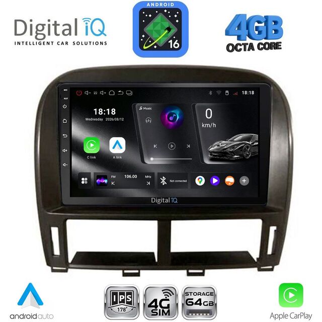 DIGITAL IQ RTG 6343_CPA (9inc) MULTIMEDIA TABLET for LEXUS LS 430 – XF 430 mod. 2000-2006