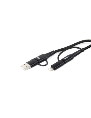 Amio - ΚΑΛΩΔΙΟ ΦΟΡΤΙΣΗΣ ΚΑΙ ΣΥΓΧΡΟΝΙΣΜΟΥ USB C/USB C iOs/USB A 100cm FullLINK UC-15 - 1 τεμ. (02547/AM)
