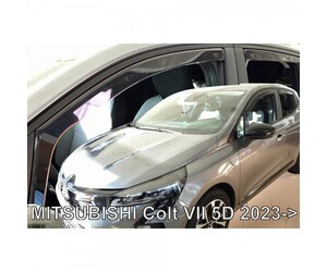 ΑΝΕΜΟΘΡΑΥΣΤΕΣ ΓΙΑ MITSUBISHI COLT 5D 2023+ ΣΕΤ ΑΥΤΟΚΙΝΗΤΟΥ ΑΠΟ ΕΥΚΑΜΠΤΟ ΦΙΜΕ ΠΛΑΣΤΙΚΟ HEKO - 2 ΤΕΜ