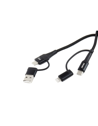 Amio - ΚΑΛΩΔΙΟ ΦΟΡΤΙΣΗΣ ΚΑΙ ΣΥΓΧΡΟΝΙΣΜΟΥ USB C/USB C iOs/USB A 100cm FullLINK UC-15 - 1 τεμ. (02547/AM)