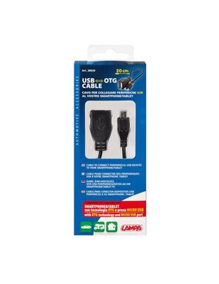 Αντάπτορας USB 12V με θύρα  5V USB σε MICRO USB με καλώδιο 20cm