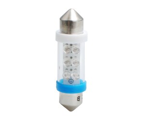 ΛΑΜΠΑΚΙΑ ΠΛΑΦΟΝΙΕΡΑΣ C5W/C10W 12V 0,37W SV8,5 36mm LED 6xFlux 3mm ΜΠΛΕ  M-TECH - 1 ΤΕΜ.