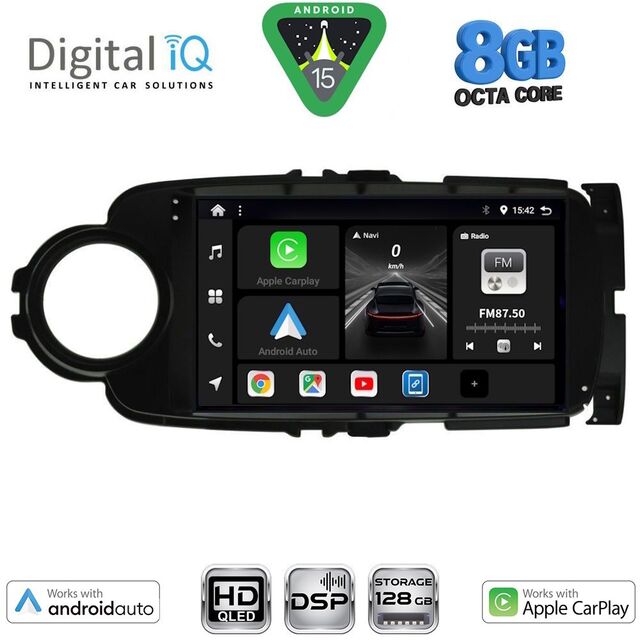 DIGITAL IQ BXF 7737BL_CPAA (9inc) MULTIMEDIA TABLET for TOYOTA YARIS mod. 2011-2015 (BLACK)