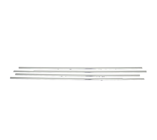 TRIM ΠΑΡΑΘΥΡΩΝ ΑΝΟΞΕΙΔΩΤΟ ΑΤΣΑΛΙ ΧΡΩΜΙΟ ΓΙΑ VW GOLF 5 PLUS 5D HB 2004-2007 - 4 ΤΕΜ.